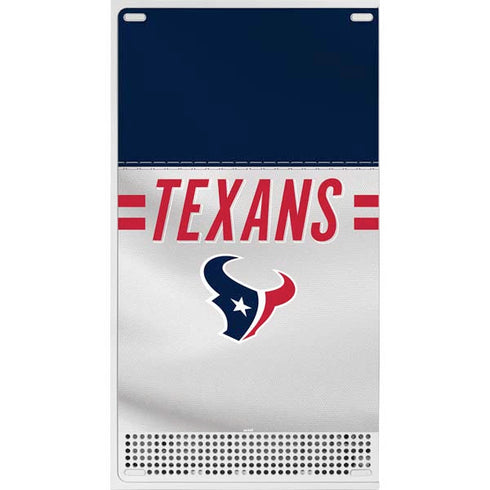 NFL Houston Texans White Striped Xbox Series S Console Skin